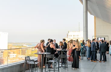 People on a terrace